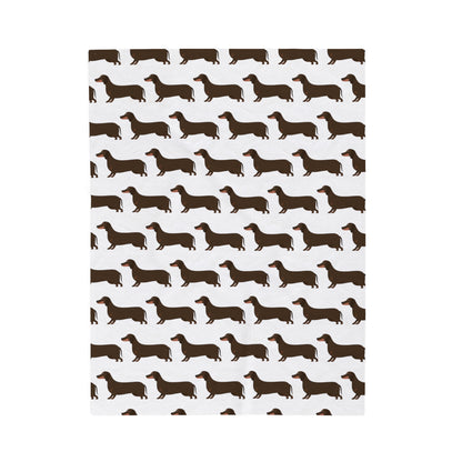 Daschund Velveteen Plush Blanket