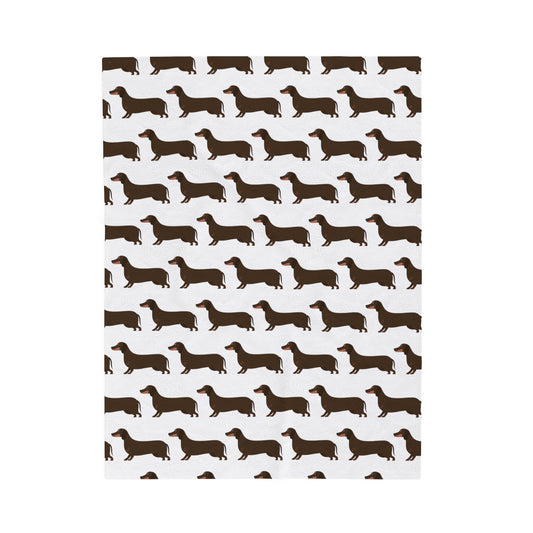 Daschund Velveteen Plush Blanket