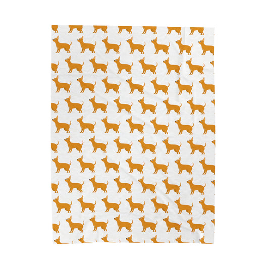 Chihuahua Velveteen Plush Blanket