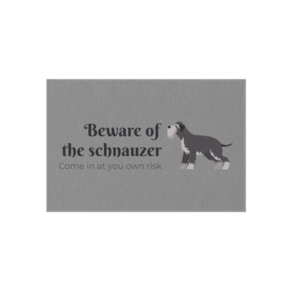 Beware of the Schnauzer Outdoor Rug