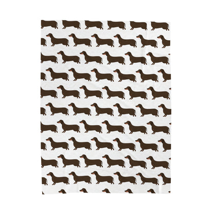 Daschund Velveteen Plush Blanket