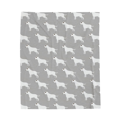 Bull Terrier Velveteen Plush Blanket