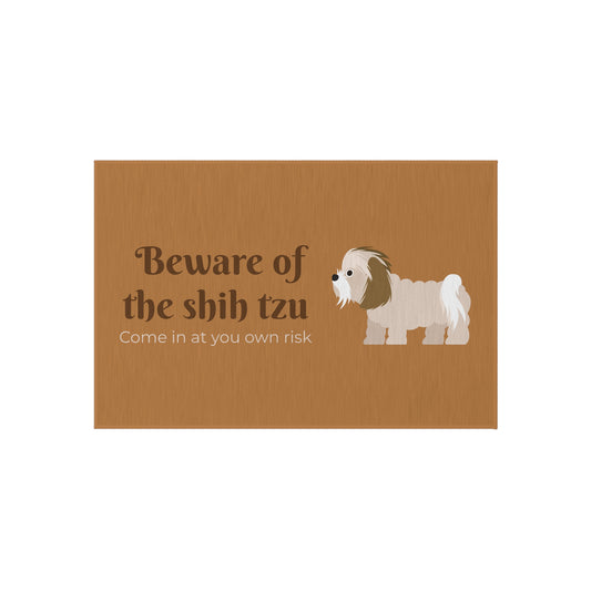 Beware of the Shih Tzu Outdoor Rug