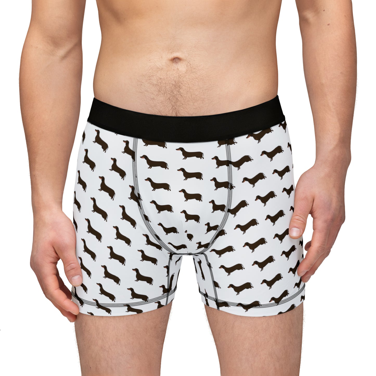 Daschund Men's Boxers (AOP)